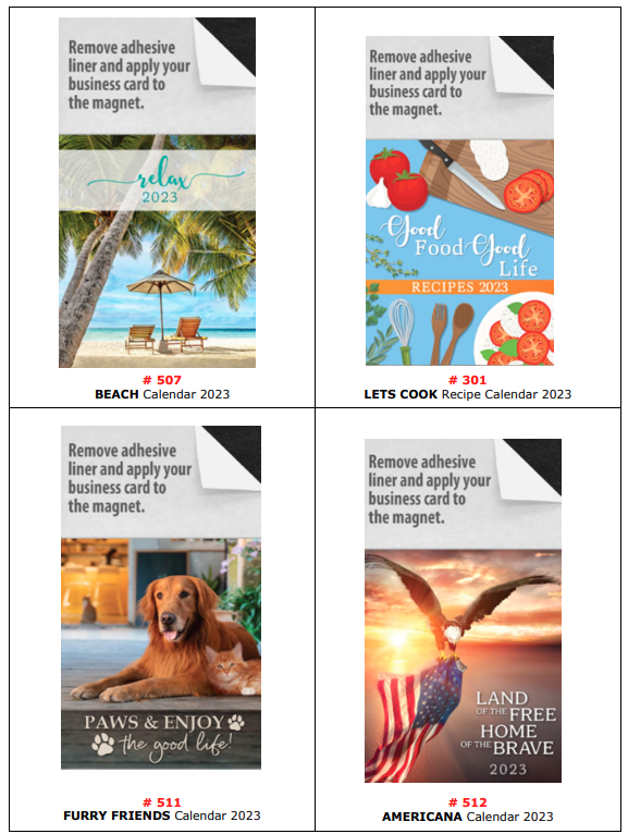 2023 Calendars for sale options